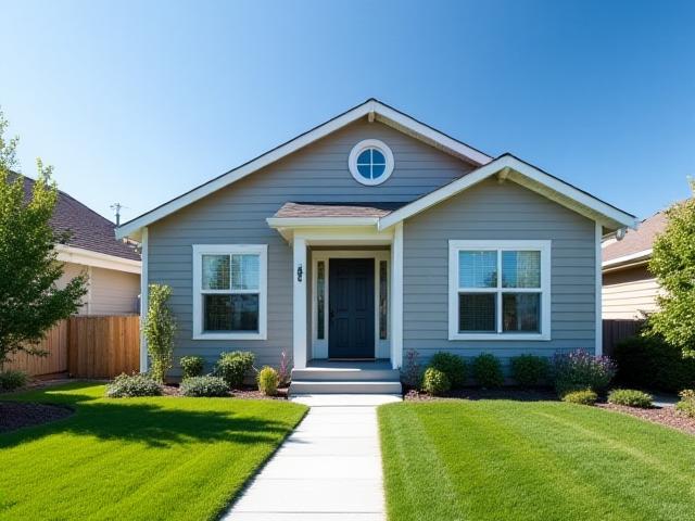 Exterior house painting, crisp and clean finish.